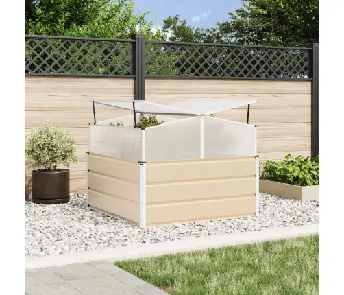 Puķu Kaste Krēms 100 X 100 X 77 Cm Cinkots Tērauds Vidaxl