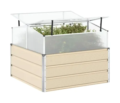 Puķu Kaste Krēms 100 X 100 X 77 Cm Cinkots Tērauds Vidaxl