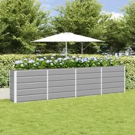 Puķu Kaste Gaiši Pelēks 160 X 40 X 75 Cm Tērauds Vidaxl