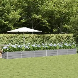 Puķu Kaste Gaiši Pelēks 600 X 80 X 45 Cm Tērauds Vidaxl