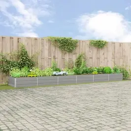 Puķu Kaste Gaiši Pelēks 195 X 100 X 45 Cm Cinkots Tērauds Vidaxl