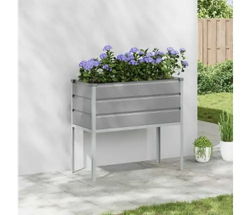 Puķu Kaste Gaiši Pelēks 100 X 45 X 90 Cm Cinkots Tērauds Vidaxl