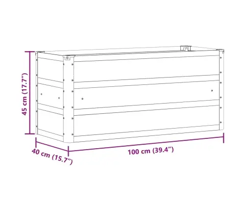 Puķu Kaste Antracīts 100 X 40 X 45 Cm Tērauds Vidaxl