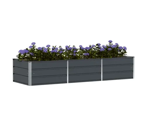 Puķu Kaste Antracīts 240 X 80 X 45 Cm Tērauds Vidaxl
