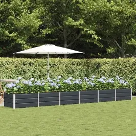 Puķu Kaste Antracīts 480 X 80 X 45 Cm Tērauds Vidaxl