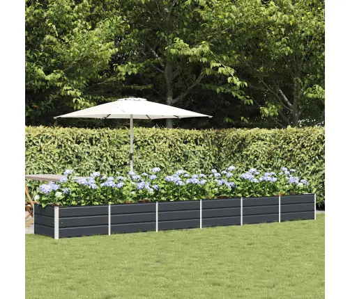 Puķu Kaste Antracīts 480 X 80 X 45 Cm Tērauds Vidaxl