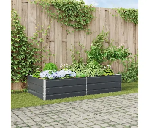 Puķu Kaste Antracīts 195 X 100 X 45 Cm Cinkots Tērauds Vidaxl