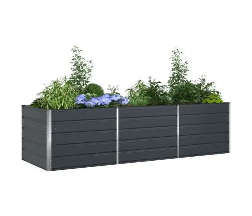 Puķu Kaste Antracīts 195 X 100 X 45 Cm Cinkots Tērauds Vidaxl