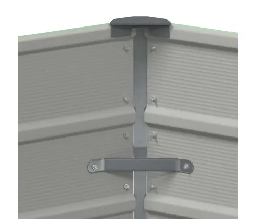 Puķu Kaste Pasteļzaļa 129 X 129 X 45 Cm Tērauds Vidaxl