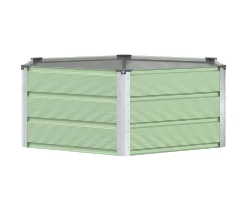 Puķu Kaste Pasteļzaļa 129 X 129 X 45 Cm Tērauds Vidaxl