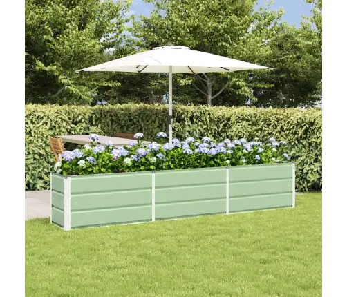 Puķu Kaste Zaļa 240 X 40 X 45 Cm Tērauds Vidaxl