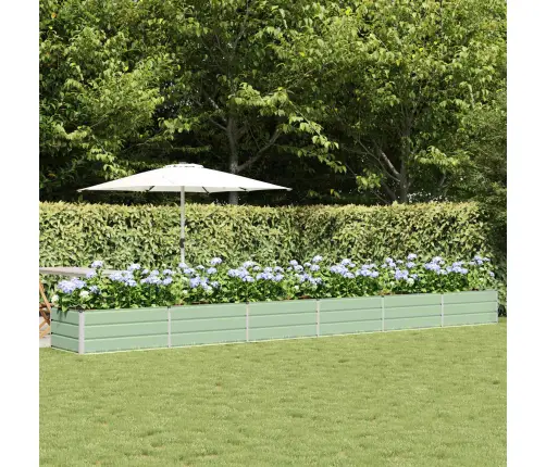 Puķu Kaste Zaļa 600 X 80 X 45 Cm Tērauds Vidaxl