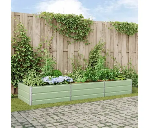 Puķu Kaste Pasteļa Zaļa 195 X 100 X 45 Cm Cinkots Tērauds Vidaxl