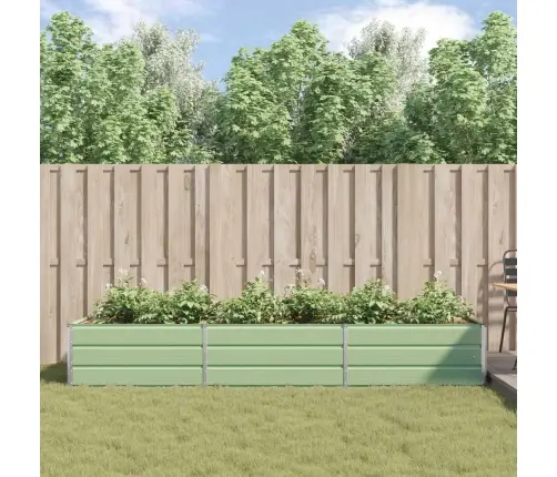 Puķu Kaste Pasteļa Zaļa 195 X 100 X 45 Cm Cinkots Tērauds Vidaxl