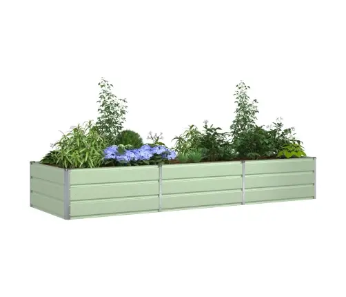 Puķu Kaste Pasteļa Zaļa 195 X 100 X 45 Cm Cinkots Tērauds Vidaxl