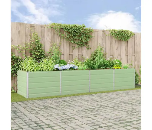 Puķu Kaste Pasteļa Zaļa 195 X 100 X 45 Cm Cinkots Tērauds Vidaxl