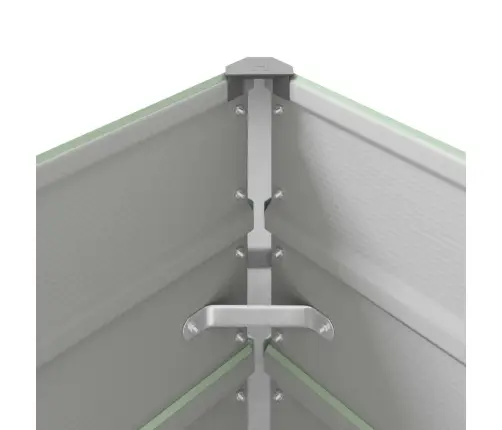 Puķu Kaste Pasteļa Zaļa 195 X 100 X 45 Cm Cinkots Tērauds Vidaxl