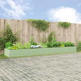 Puķu Kaste Pasteļa Zaļa 195 X 100 X 45 Cm Cinkots Tērauds Vidaxl