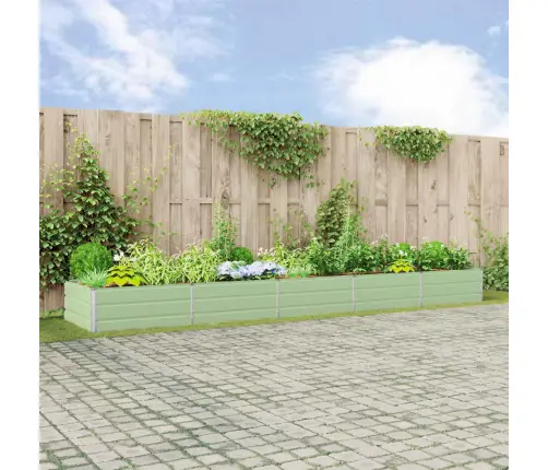 Puķu Kaste Pasteļa Zaļa 195 X 100 X 45 Cm Cinkots Tērauds Vidaxl