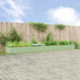 Puķu Kaste Pasteļa Zaļa 195 X 100 X 45 Cm Cinkots Tērauds Vidaxl