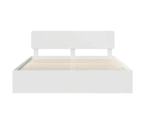 Gultas Rāmis Balts 200 X 200 Cm Ciets Priedes Koks Vidaxl