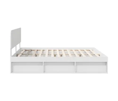 Gultas Rāmis Balts 200 X 200 Cm Ciets Priedes Koks Vidaxl