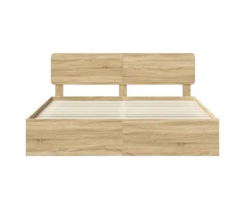 Gultas Rāmis Sonoma 200 X 200 Cm Ciets Priedes Koks Vidaxl