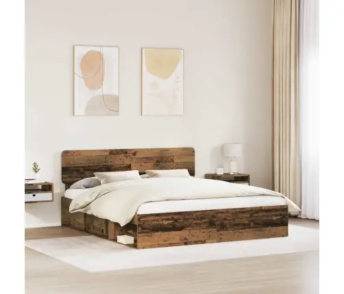 Gultas Rāmis Vecs Koks 200 X 200 Cm Ciets Priedes Koks Vidaxl