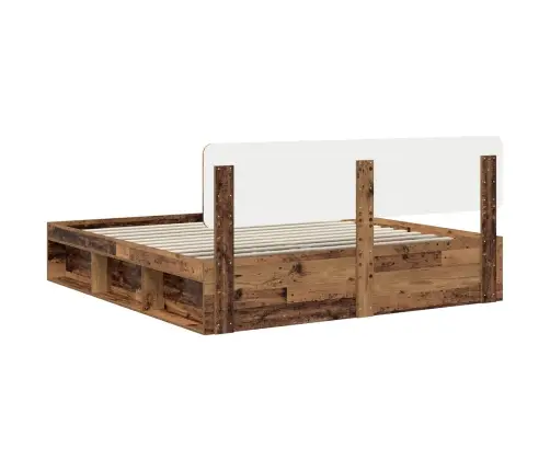 Gultas Rāmis Vecs Koks 200 X 200 Cm Ciets Priedes Koks Vidaxl