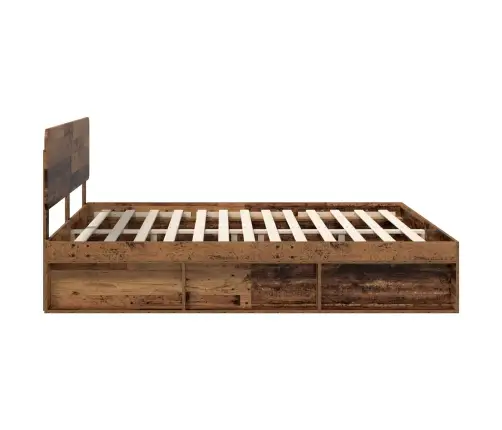 Gultas Rāmis Vecs Koks 200 X 200 Cm Ciets Priedes Koks Vidaxl