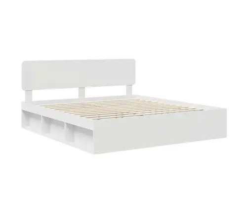 Gultas Rāmis Balts 180 X 200 Cm Ciets Priedes Koks Vidaxl