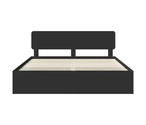 Lovos Rėmas Juoda 180 X 200 Cm Kietos Pušies Mediena