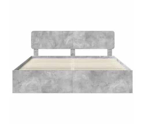 Gultas Rāmis Betons 180 X 200 Cm Ciets Priedes Koks Vidaxl