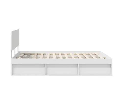 Gultas Rāmis Balts 160 X 200 Cm Ciets Priedes Koks Vidaxl