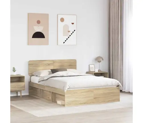 Gultas Rāmis Sonoma 160 X 200 Cm Ciets Priedes Koks Vidaxl