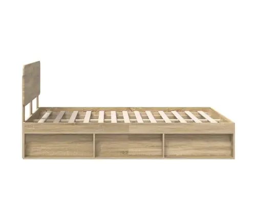 Gultas Rāmis Sonoma 160 X 200 Cm Ciets Priedes Koks Vidaxl