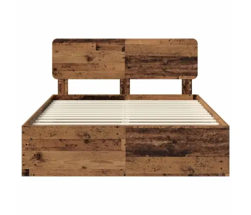 Gultas Rāmis Vecs Koks 150 X 200 Cm Ciets Priedes Koks Vidaxl