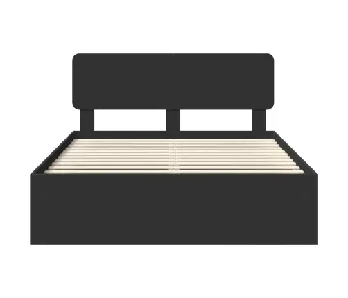 Gultas Rāmis Melna 140 X 190 Cm Ciets Priedes Koks Vidaxl