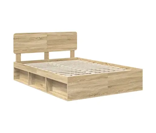 Gultas Rāmis Sonoma 140 X 190 Cm Ciets Priedes Koks Vidaxl