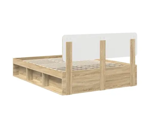 Gultas Rāmis Sonoma 140 X 190 Cm Ciets Priedes Koks Vidaxl