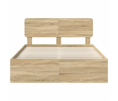 Gultas Rāmis Sonoma 140 X 190 Cm Ciets Priedes Koks Vidaxl