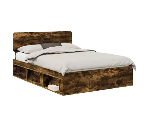 Lovos Rėmas Rūkyta Ąžuolas 140 X 190 Cm Kietos Pušies Mediena