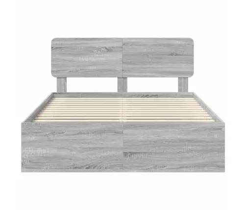 Lovos Rėmas Pilkas Sonoma 140 X 190 Cm Kietos Pušies Mediena