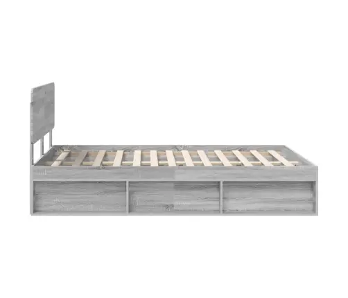 Lovos Rėmas Pilkas Sonoma 140 X 190 Cm Kietos Pušies Mediena
