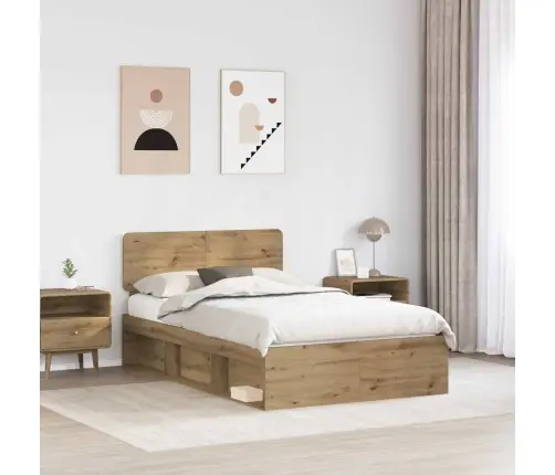 Voodi Raam Peaga Artisani Tamme 120 X 200 Cm Tahke Mänd