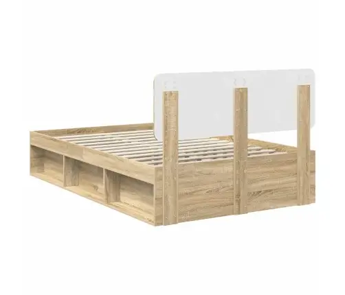 Gultas Rāmis Sonoma 120 X 190 Cm Ciets Priedes Koks Vidaxl