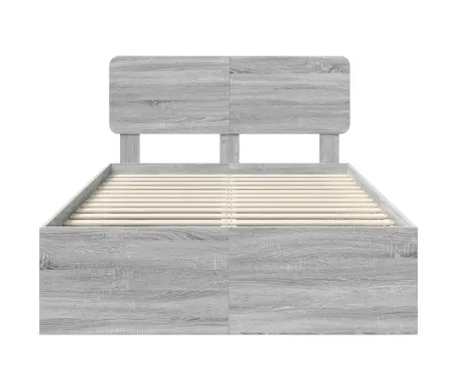 Lovos Rėmas Pilkas Sonoma 120 X 190 Cm Kietos Pušies Mediena