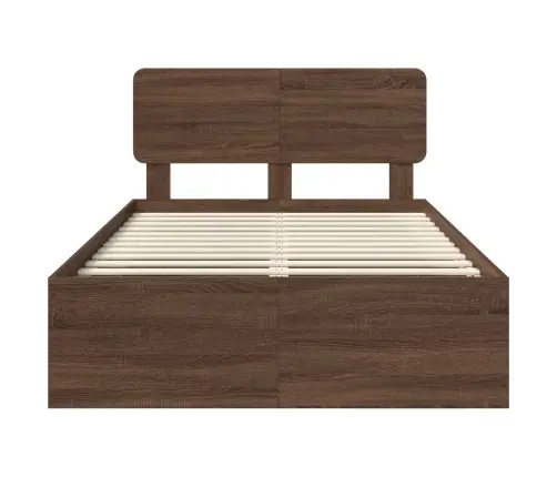 Lovos Rėmas Rudas Ąžuolas 120 X 190 Cm Kietos Pušies Mediena