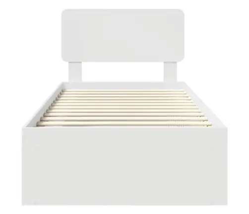 Lovos Rėmas Balta 100 X 200 Cm Kietos Pušies Mediena