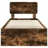 Gultas Rāmis Dūmaka Ozols 100 X 200 Cm Ciets Priedes Koks Vidaxl